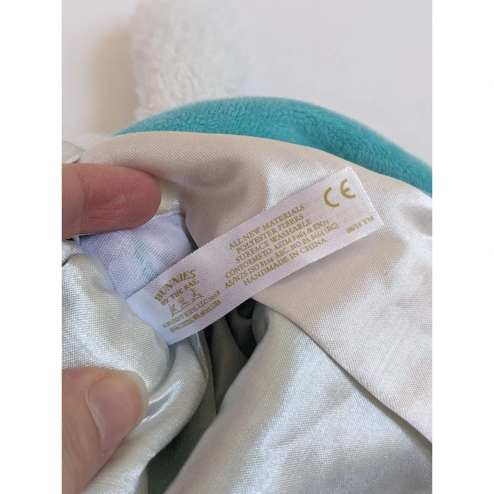 Bunnies By The Bay Bud Bunny Bye Bye Buddy‎ Aqua Blue Lovey Security Blanket 12